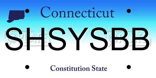 SHSYSBB Connecticut License Plate
