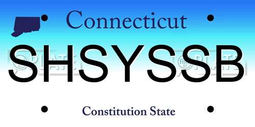 SHSYSSB Connecticut License Plate