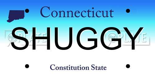 SHUGGY Connecticut License Plate