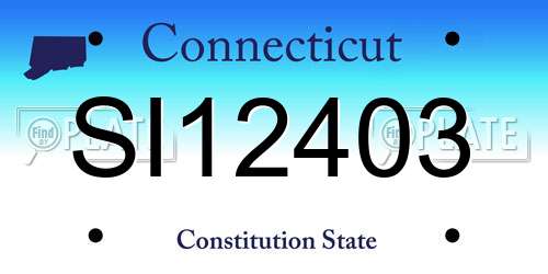 SI12403 Connecticut License Plate