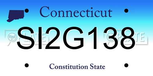 SI2G138 Connecticut License Plate