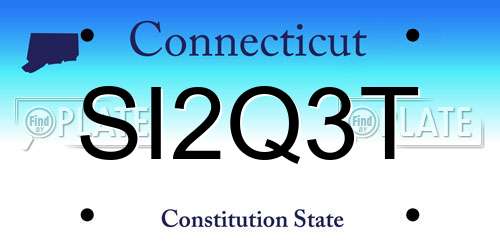 SI2Q3T Connecticut License Plate