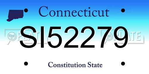SI52279 Connecticut License Plate