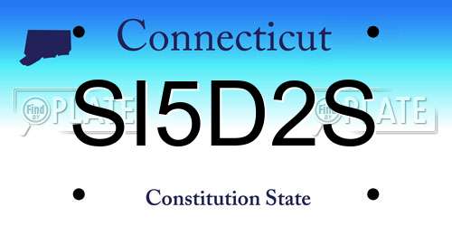 SI5D2S Connecticut License Plate
