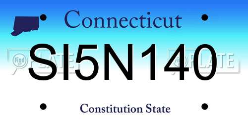 SI5N140 Connecticut License Plate