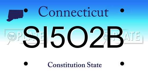 SI5O2B Connecticut License Plate
