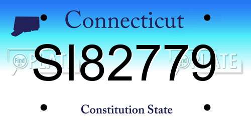 SI82779 Connecticut License Plate
