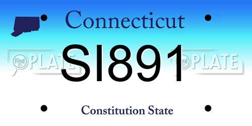 SI891 Connecticut License Plate