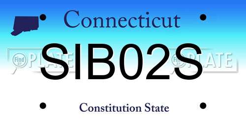 SIB02S Connecticut License Plate
