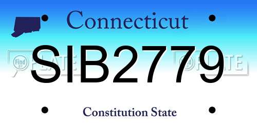SIB2779 Connecticut License Plate