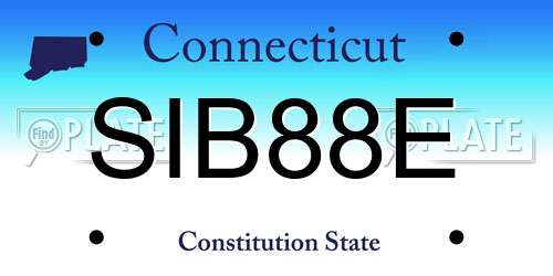 SIB88E Connecticut License Plate