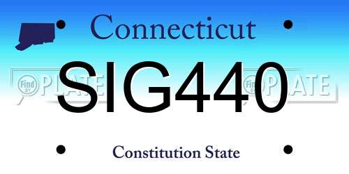 SIG440 Connecticut License Plate
