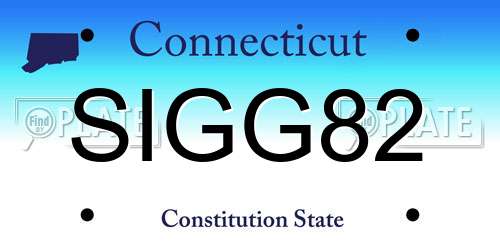 SIGG82 Connecticut License Plate
