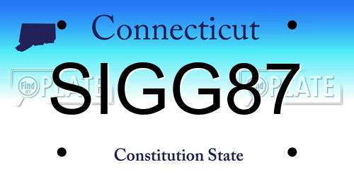 SIGG87 Connecticut License Plate