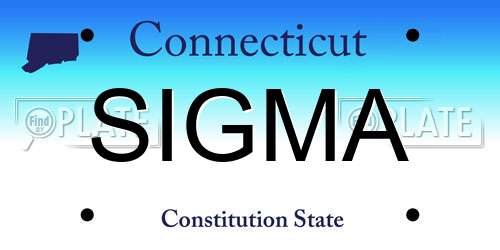 SIGMA Connecticut License Plate