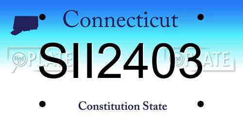 SII2403 Connecticut License Plate