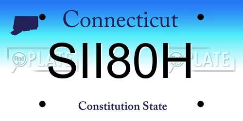 SII80H Connecticut License Plate