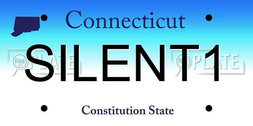 SILENT1 Connecticut License Plate