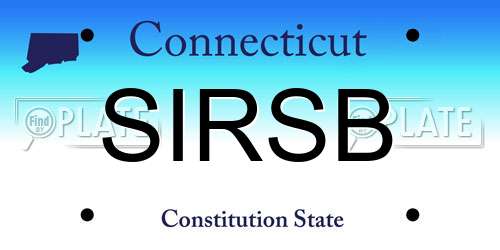 SIRSB Connecticut License Plate