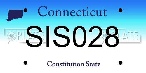 SIS028 Connecticut License Plate