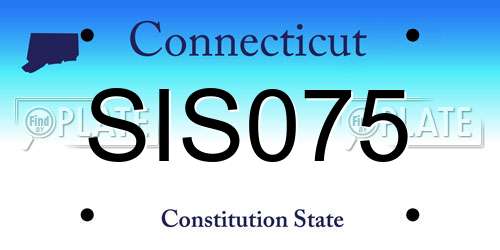SIS075 Connecticut License Plate