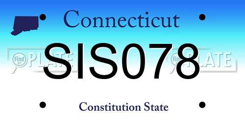 SIS078 Connecticut License Plate