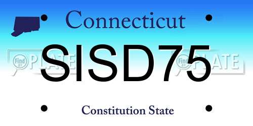 SISD75 Connecticut License Plate