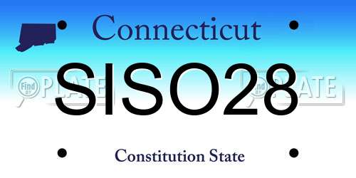 SISO28 Connecticut License Plate