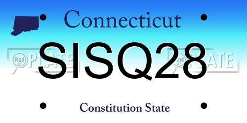 SISQ28 Connecticut License Plate