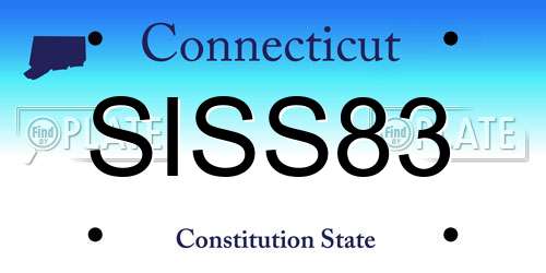 SISS83 Connecticut License Plate