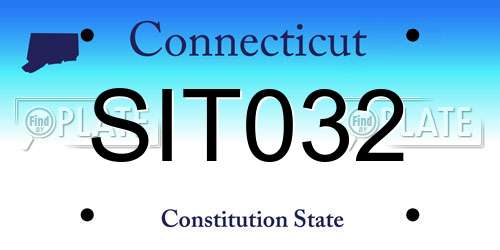 SIT032 Connecticut License Plate