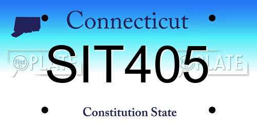 SIT405 Connecticut License Plate