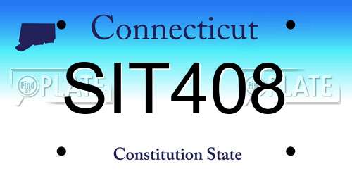 SIT408 Connecticut License Plate