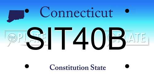 SIT40B Connecticut License Plate