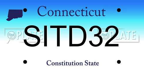 SITD32 Connecticut License Plate