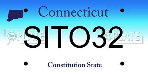 SITO32 Connecticut License Plate