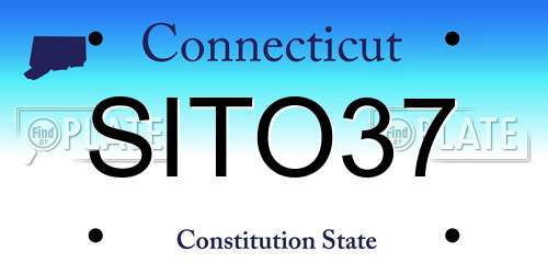 SITO37 Connecticut License Plate