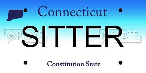 SITTER Connecticut License Plate