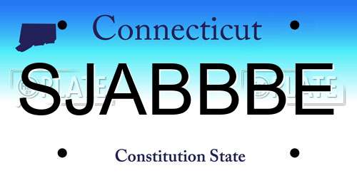 SJABBBE Connecticut License Plate