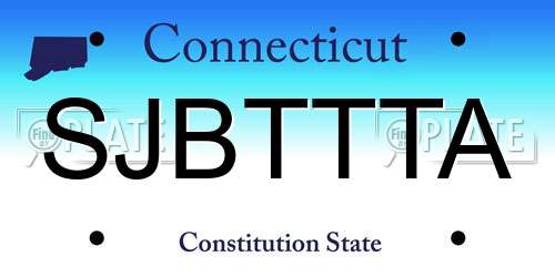 SJBTTTA Connecticut License Plate