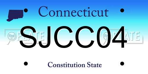 SJCC04 Connecticut License Plate