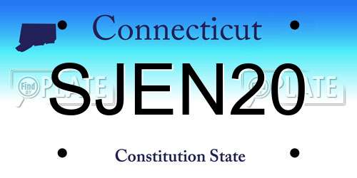 SJEN20 Connecticut License Plate