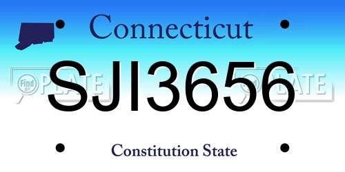 SJI3656 Connecticut License Plate
