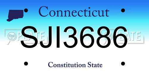 SJI3686 Connecticut License Plate