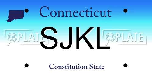 SJKL Connecticut License Plate