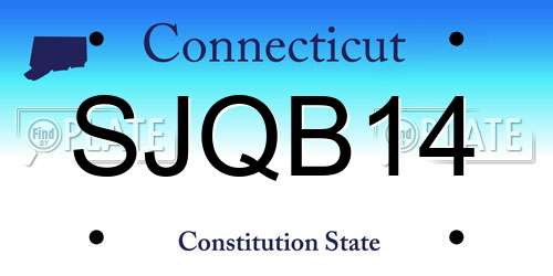 SJQB14 Connecticut License Plate