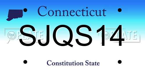 SJQS14 Connecticut License Plate