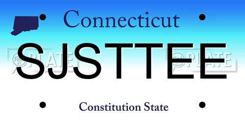 SJSTTEE Connecticut License Plate
