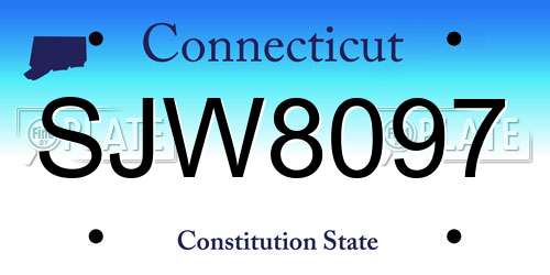 SJW8097 Connecticut License Plate