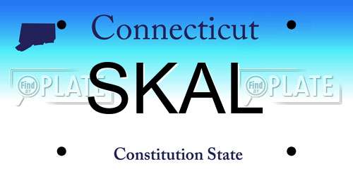 SKAL Connecticut License Plate